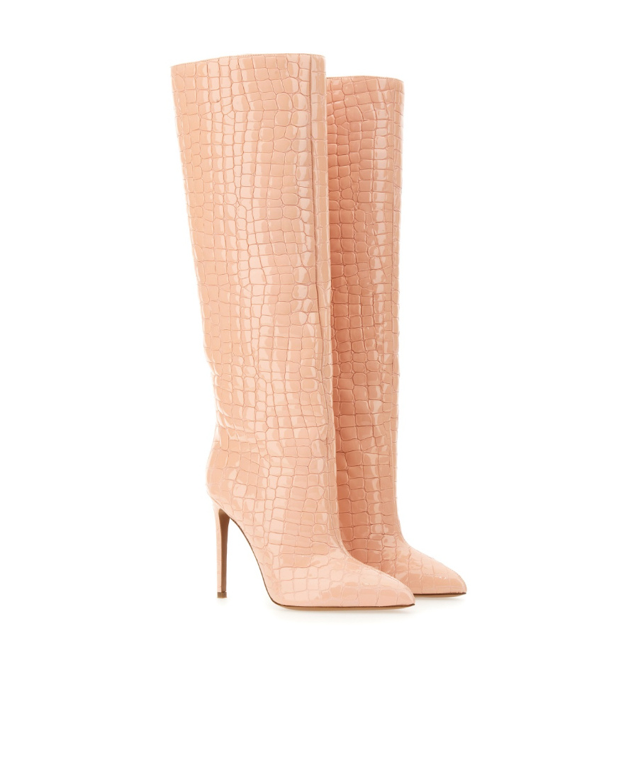 Paris Texas 120mm Crocodile-embossed Leather Boots In Nude