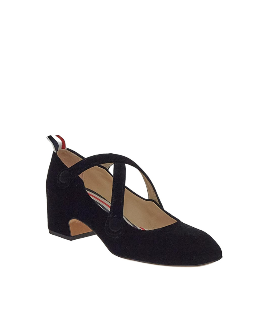 Thom Browne Criss-cross Velour-finish 55m Sandals In Black