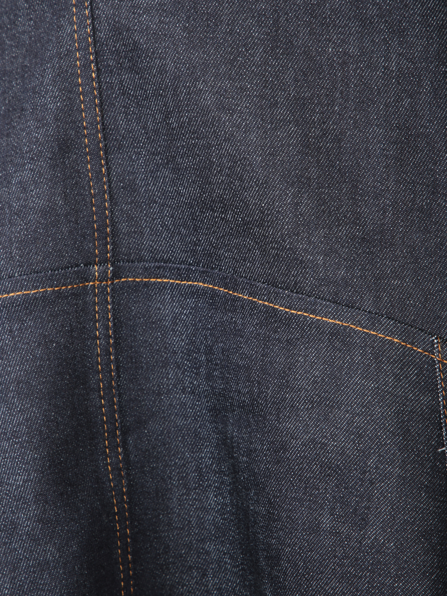 Jacquemus Denim Skirt With An Asymmetrical Cut. Contrast Stitching Detail. Hidden Side Closure. In Blue