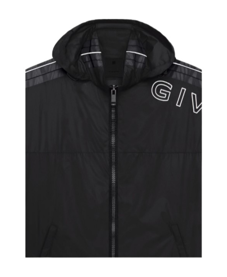 Givenchy Long-sleeve Logo-print Jacket In Black