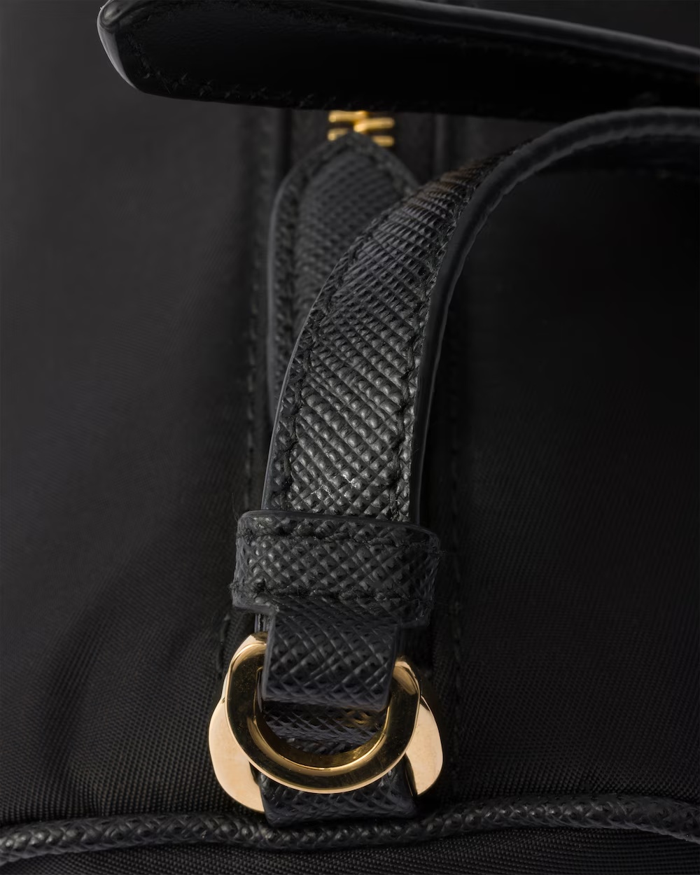 Prada Bowling Shouder Bag In Black