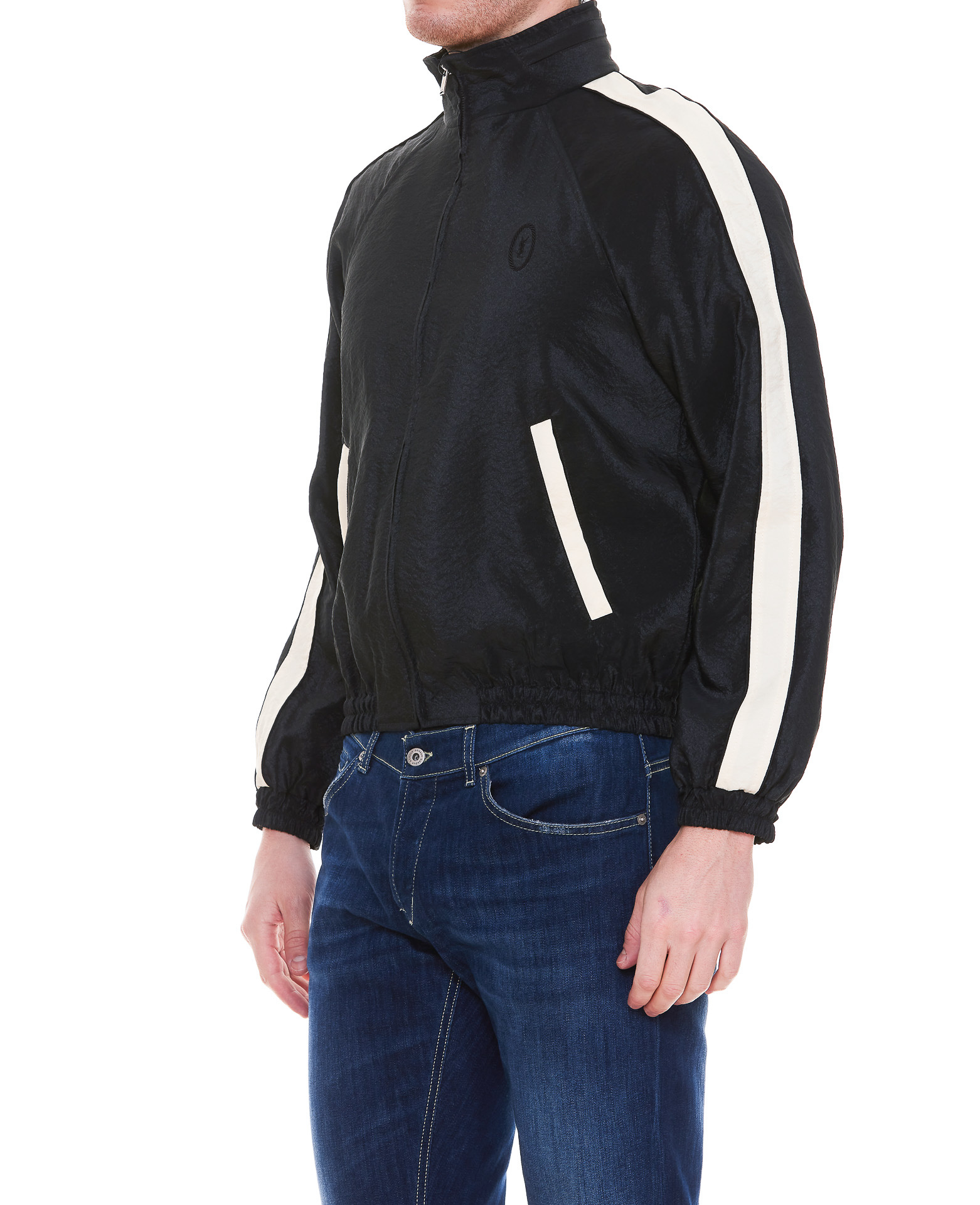Saint Laurent Lightweight Zip-up Jacket In Black