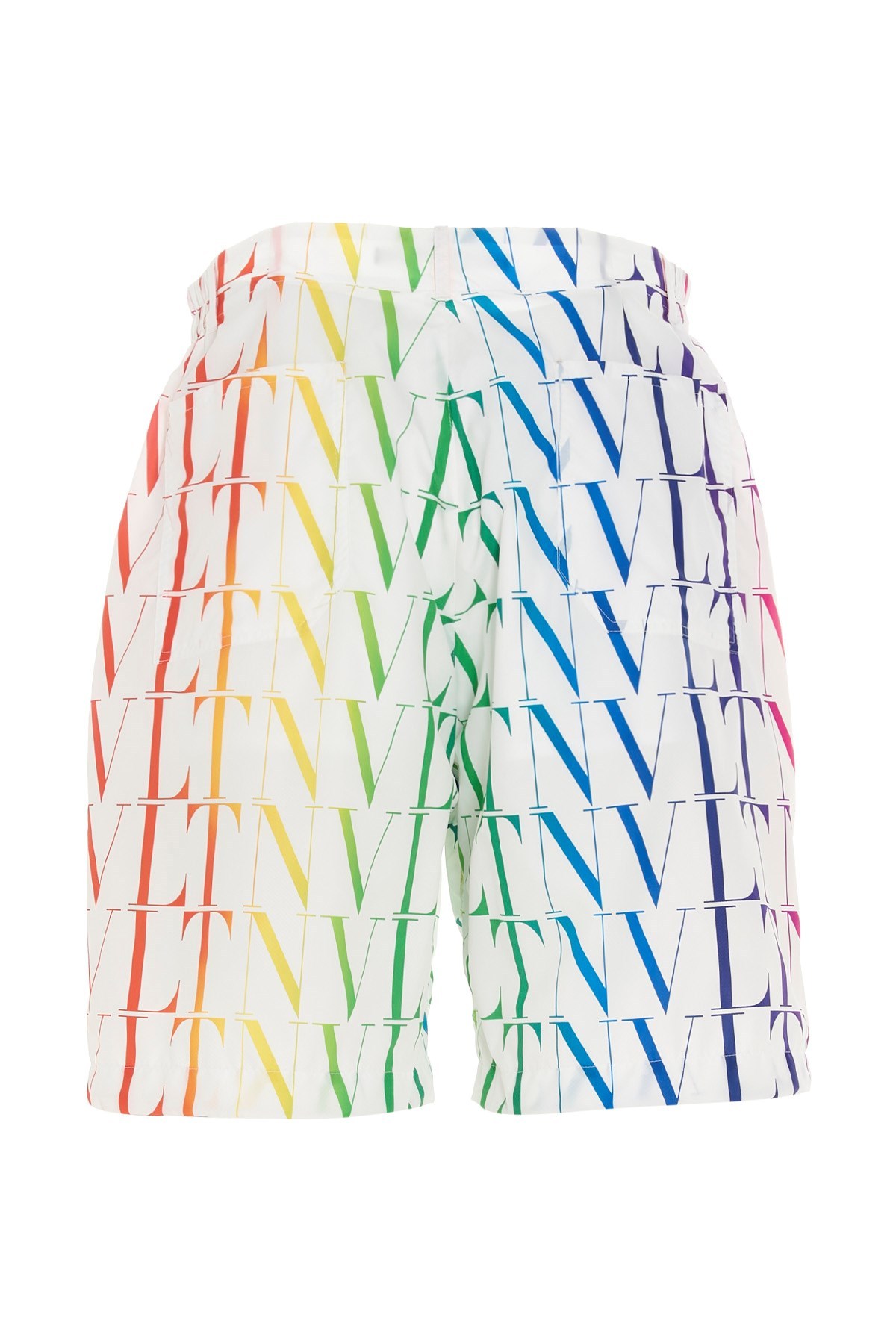 Valentino Vltn Times Bermuda Shorts In White