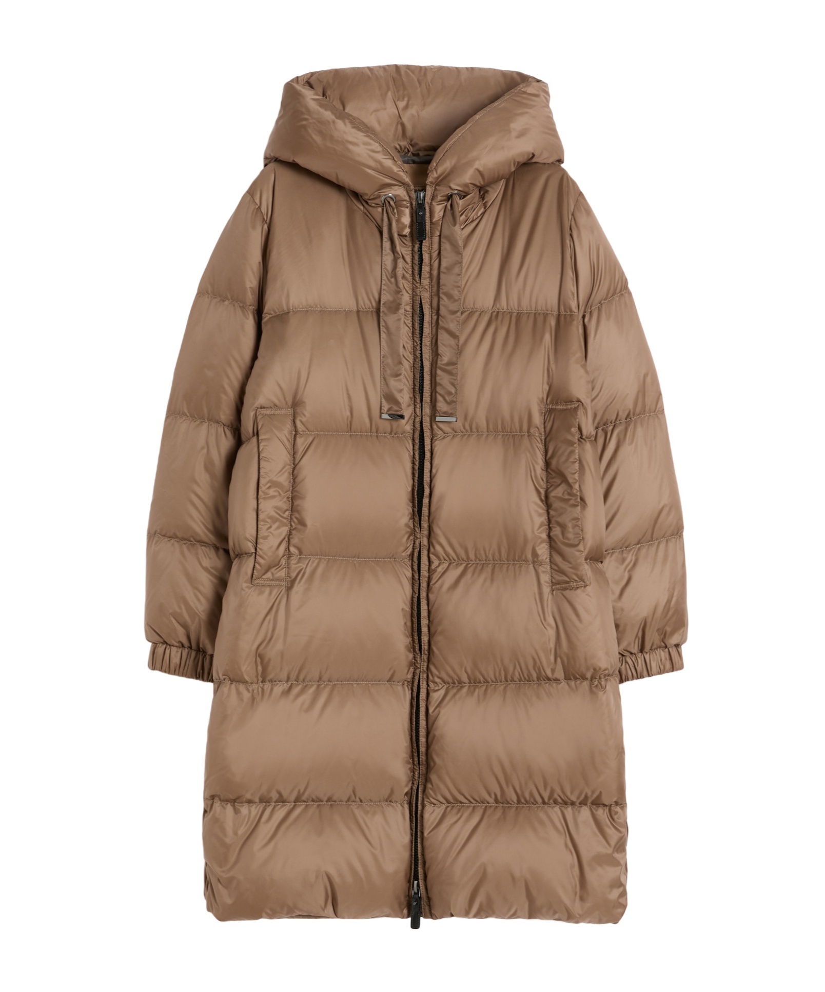 Max Mara Long-sleeved Cotton Jacket In Brown