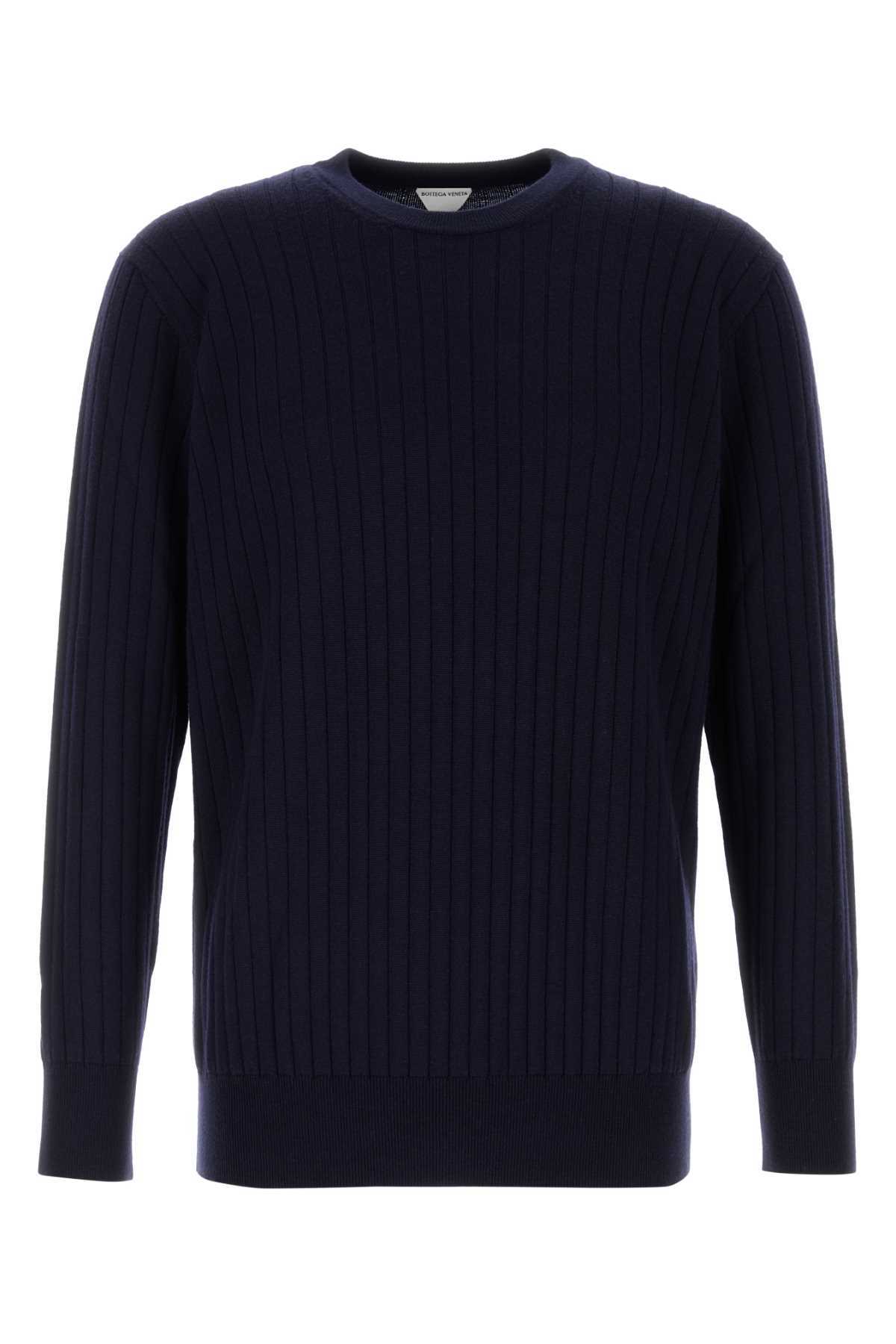 Bottega Veneta Maglione In Lana Blu Scuro  Uomo In Blue