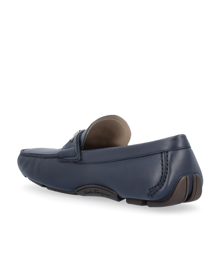 Ferragamo Lagos Leather Loafers In Black