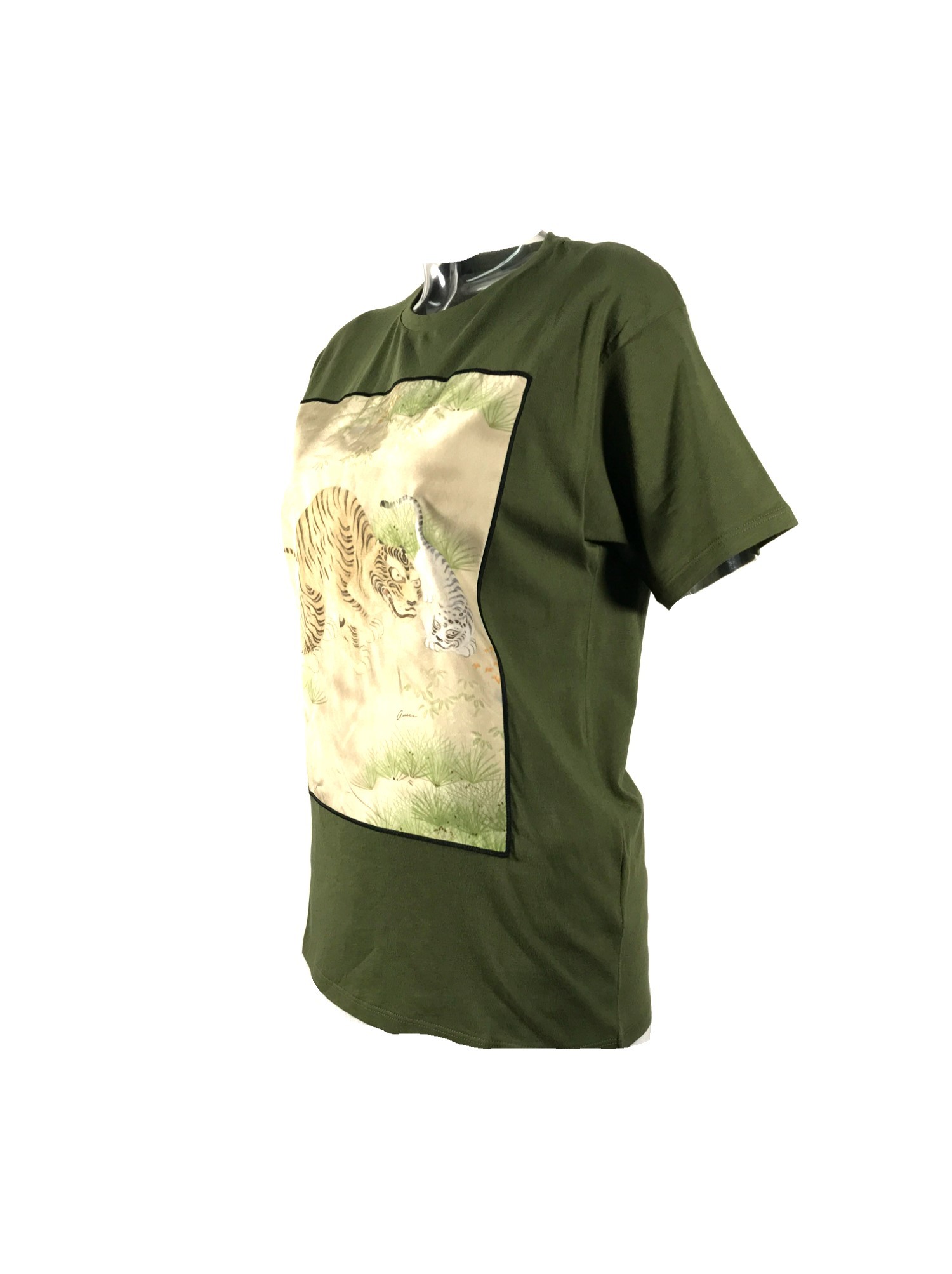 Gucci T-shirt With Round Neck And Short Sleeves In Green