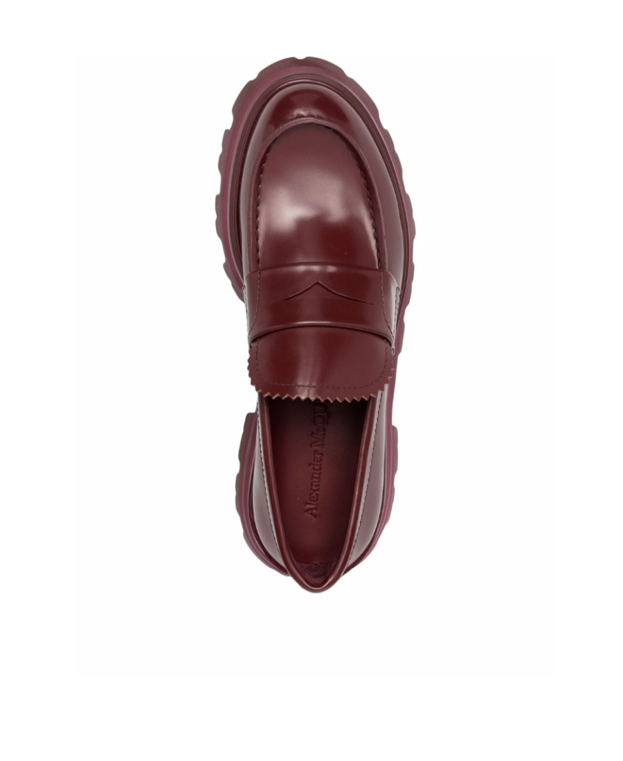 Alexander Mcqueen Platform Loafer Shoes In Red