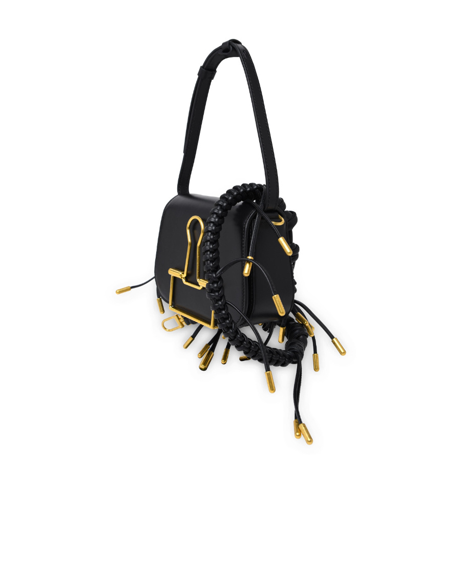 Off-white Skeleton Binder Shoulder Bag In Black