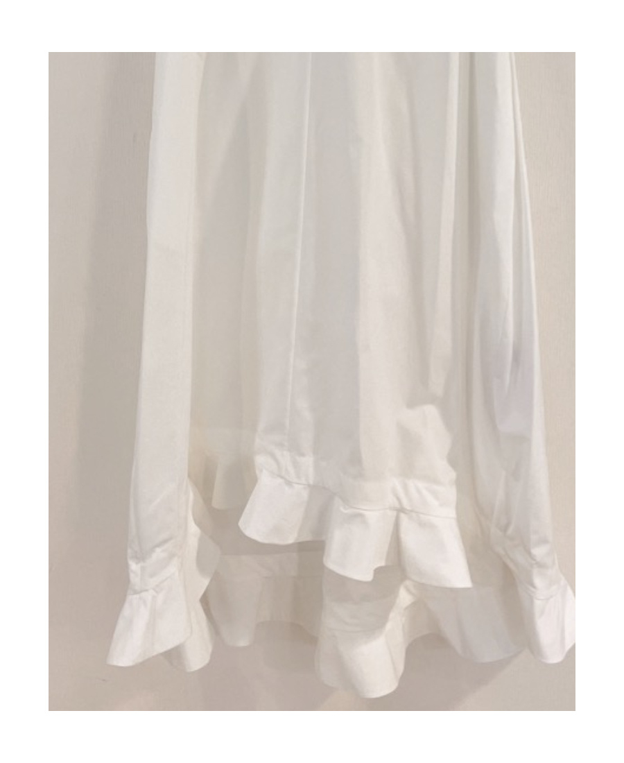 Jil Sander V-neck Dress In White