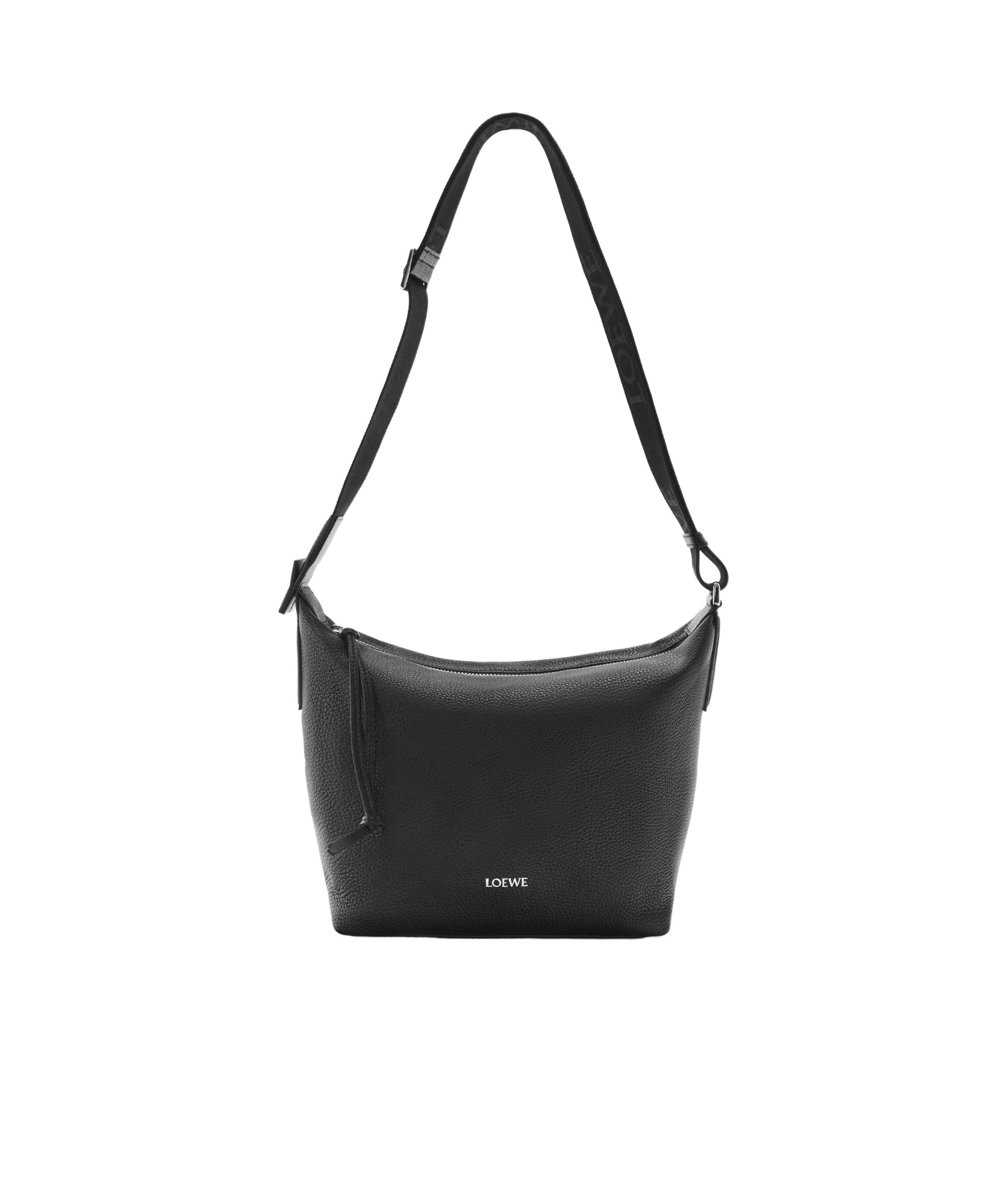 Loewe Small Cubi Crossbody Bag In Supple Grained Calfskin In Black