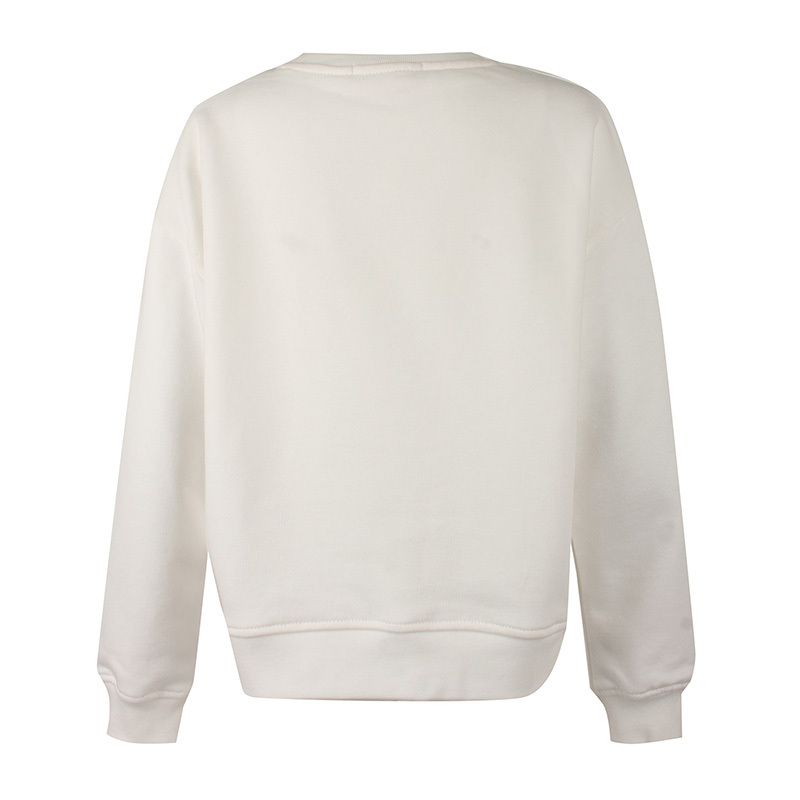 Msgm Logo Sweater In White