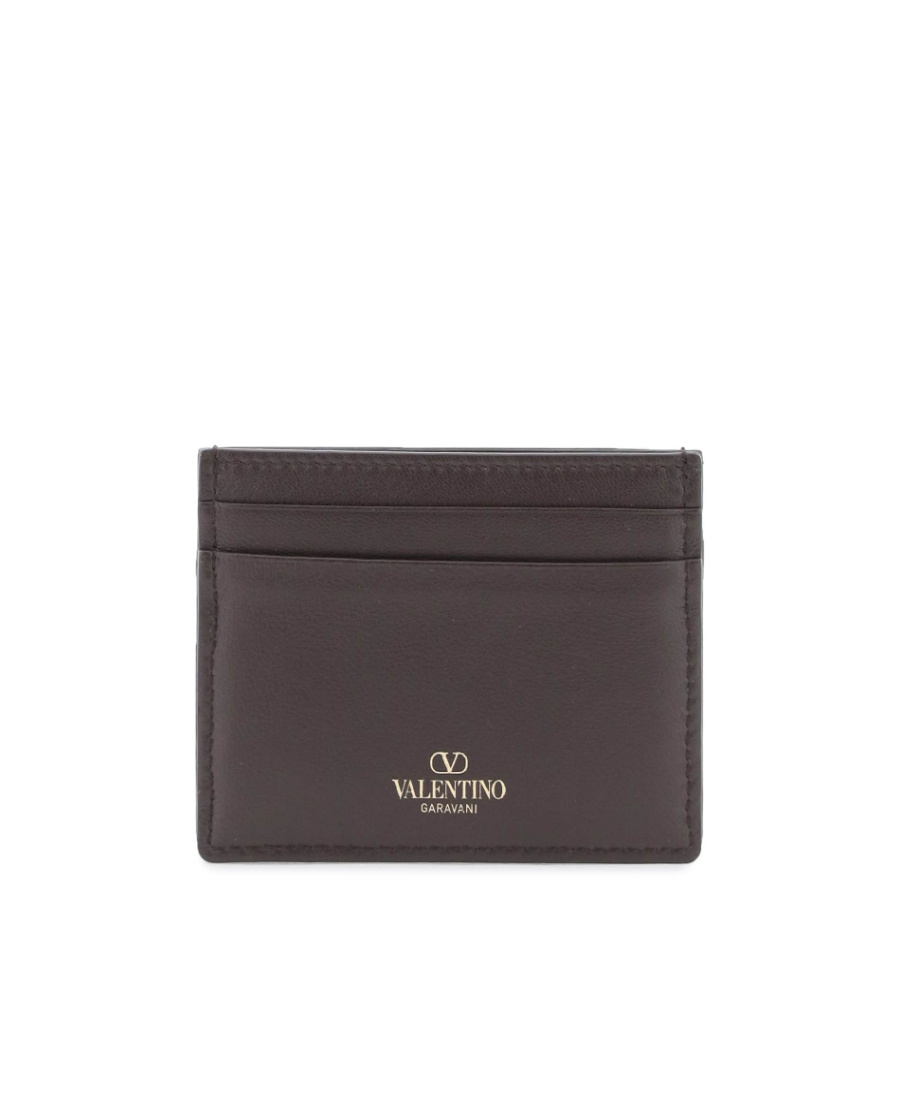 Valentino Toile Iconographe Pebbled Cardholder In Black