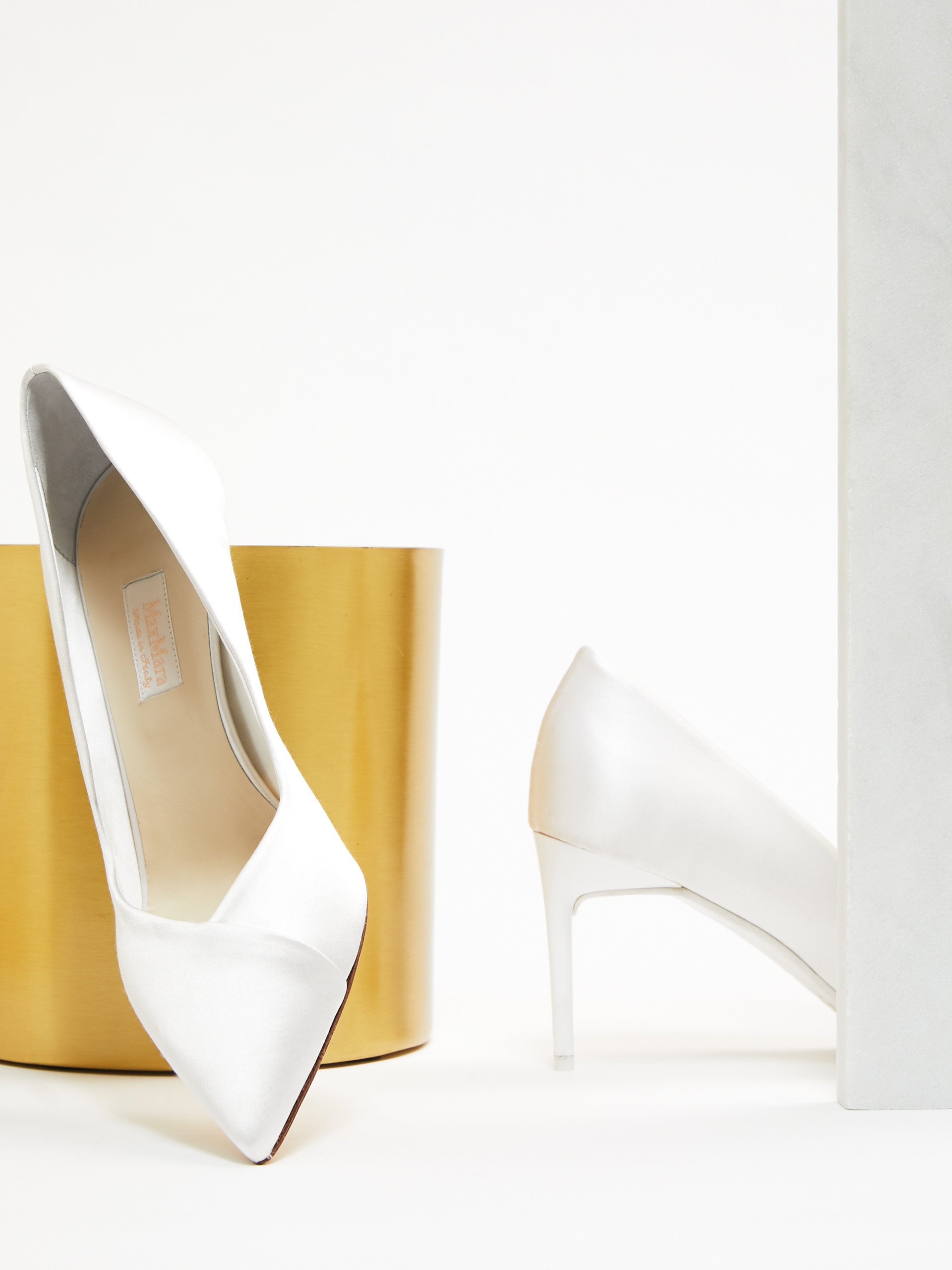 Max Mara Pointed High Heels In White