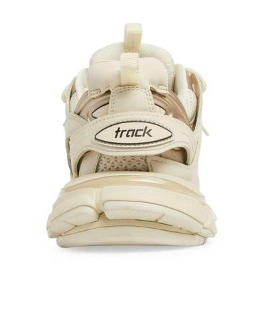 Balenciaga Track Faux-leather And Recycled-mesh Trainers In Nude