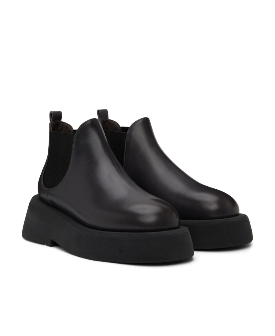 Shop Marsèll Logo Round-toed Boots In Black