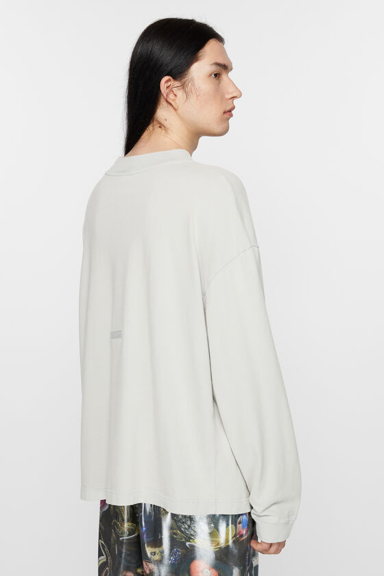 Acne Studios T-shirt With Round Neck And Long Sleeves In White