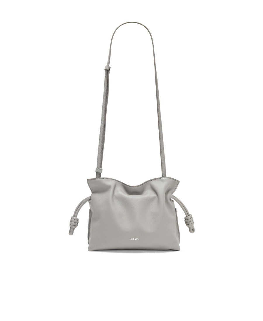 Loewe Mini Flamenco Clutch In Nappa Calfskin In Gray