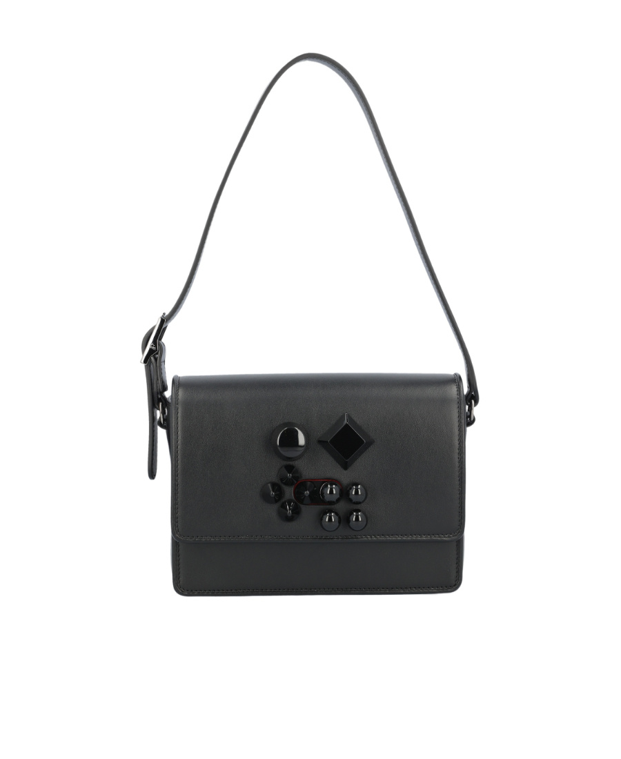Christian Louboutin Carasky Sequin Chain Crossbody Bag In Black