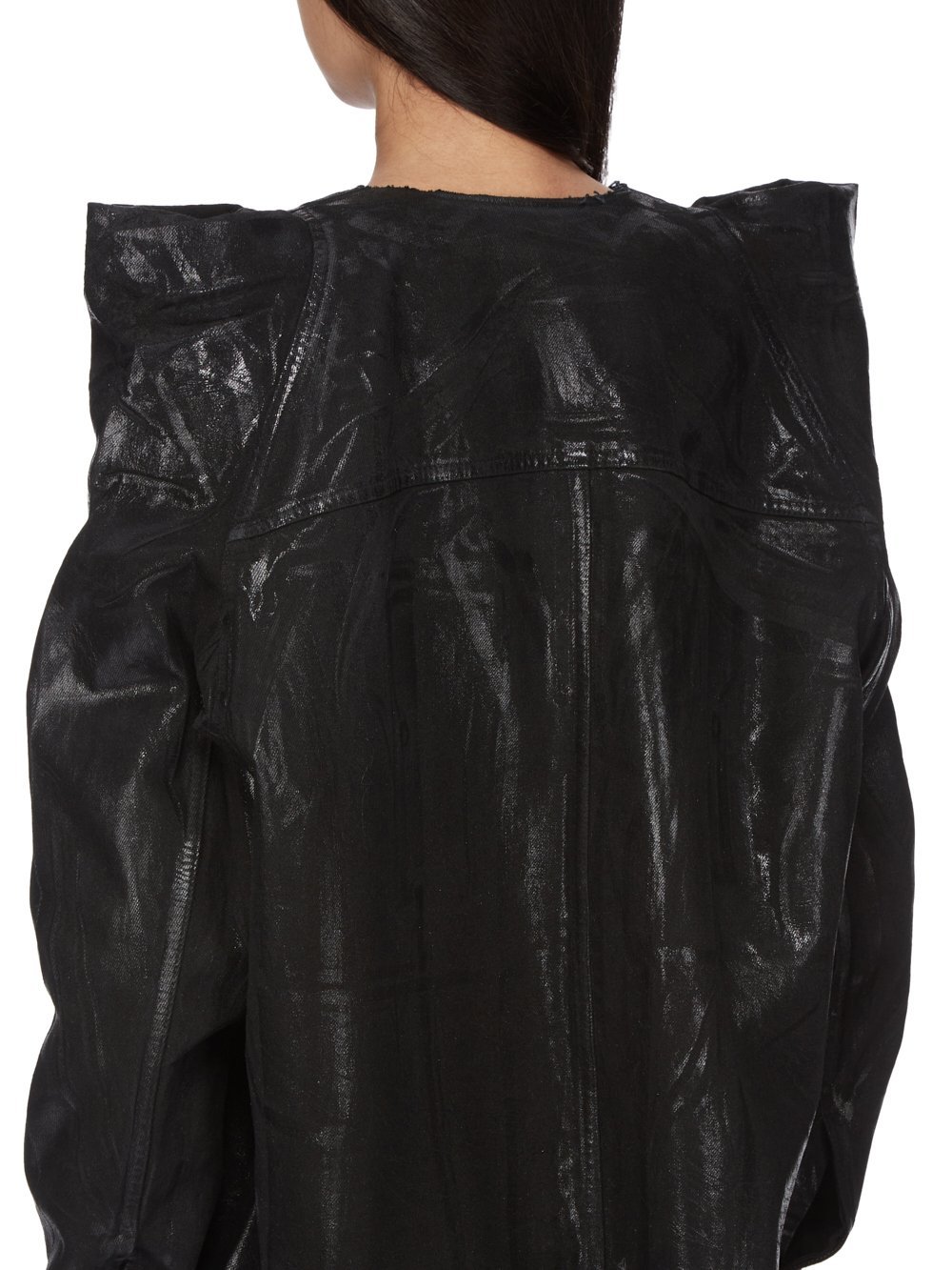 Rick Owens Tec Worker Denim Jacket In Black