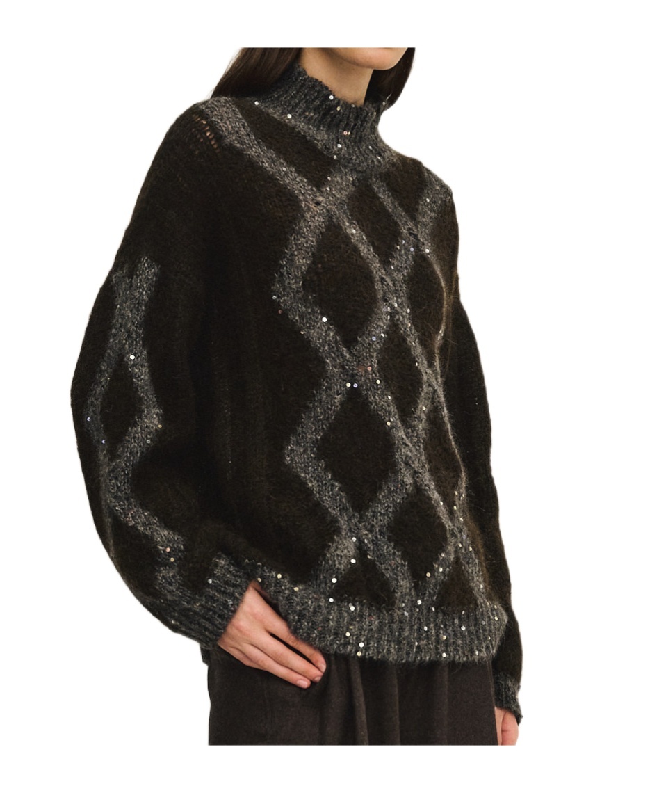 Panicale Long-sleeved Sweater In Ebonytower