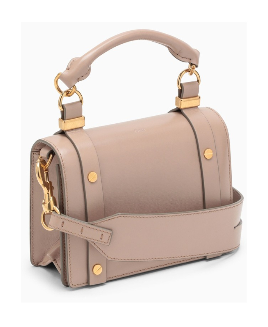 Chloé Chloe Woman Powder Pink Leather Small Ora Handbag In Nude