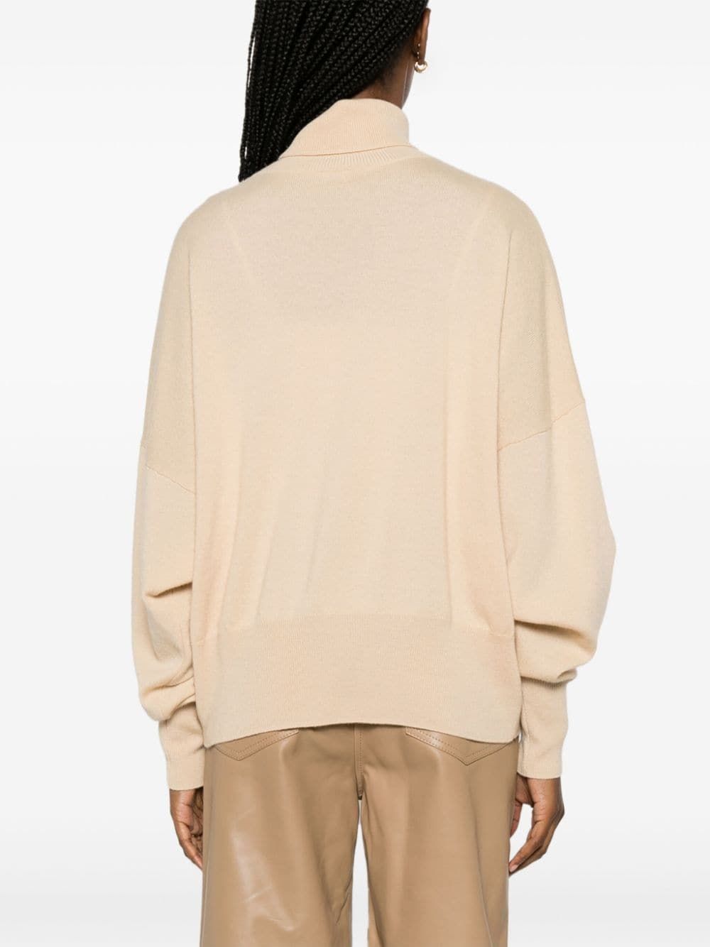 Totême Roll Neck Cashmere Jumper In Nude