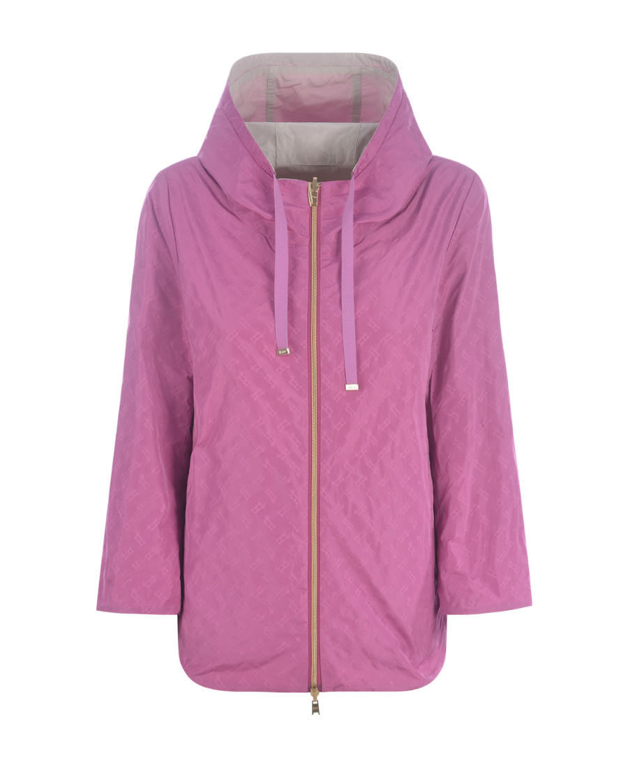 Herno Reversible Zipped Hooded Jacket In Gray