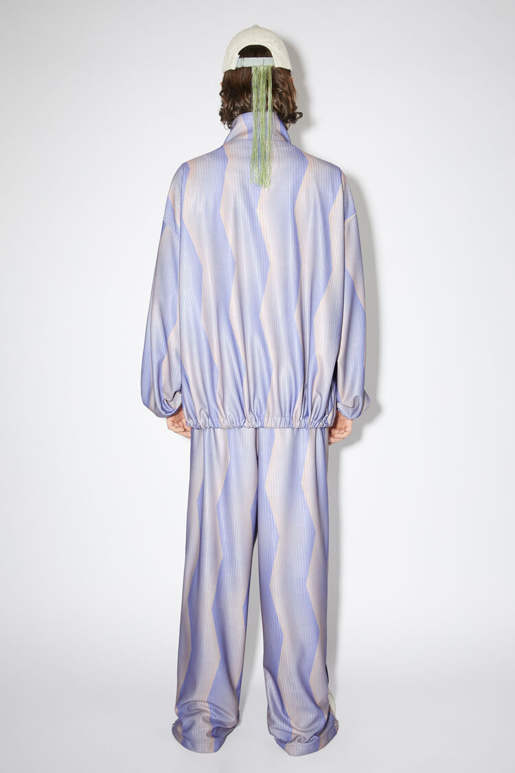 Acne Studios Abstract-print Track Jacket In Purple