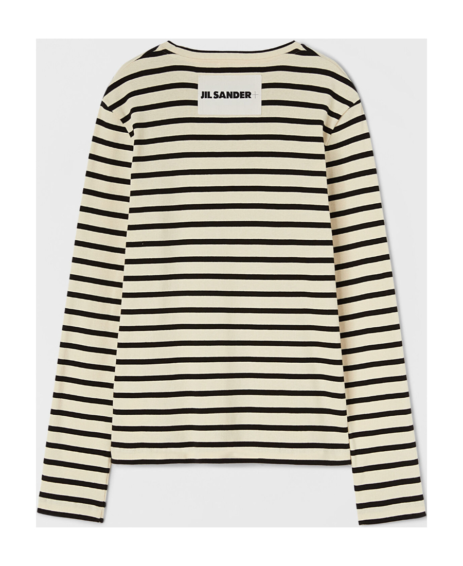 Jil Sander Horizontal Stripe-print Sweatshirt In Nude