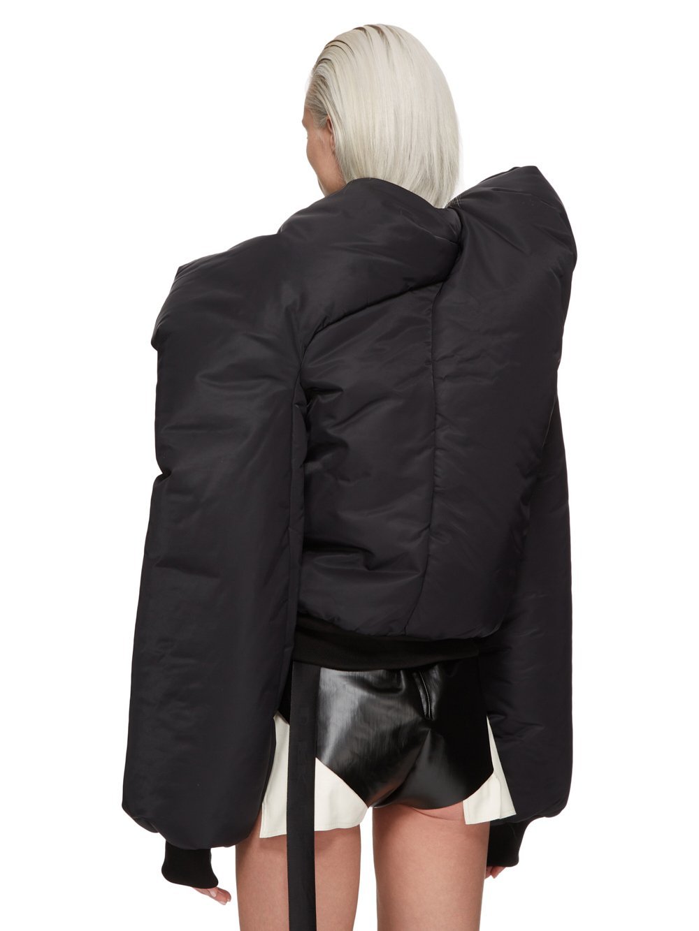 Rick Owens Doll Padded Bomber Jacket In Black