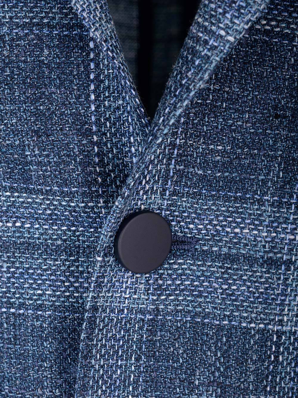 TAGLIATORE CHECK-PATTERN SINGLE-BREASTED BLAZER