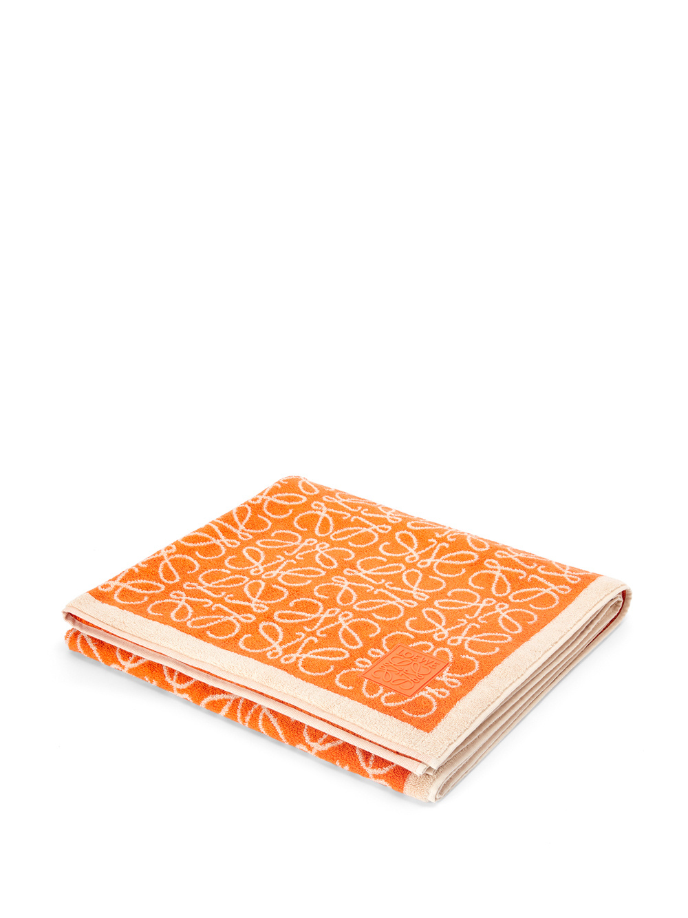 Loewe Anagram Towel In Cotton In Orange