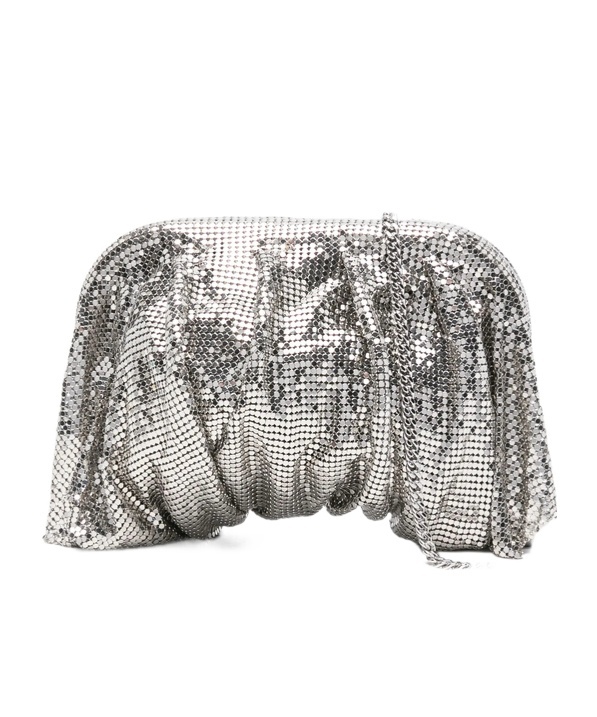 Benedetta Bruzziches Mini Chain-strap Clutch Bag In Silver