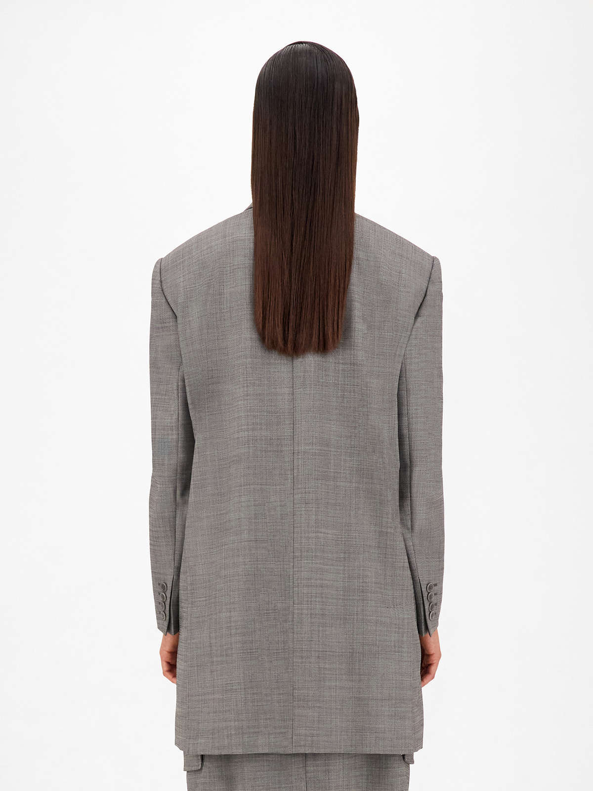 Max Mara Boxy Fit Blazer In Gray