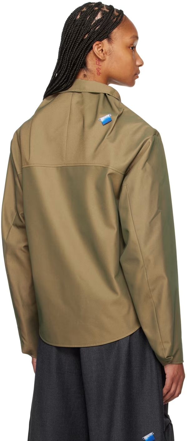 Ader Error Button Long Sleeve Casual Jacket In Brown