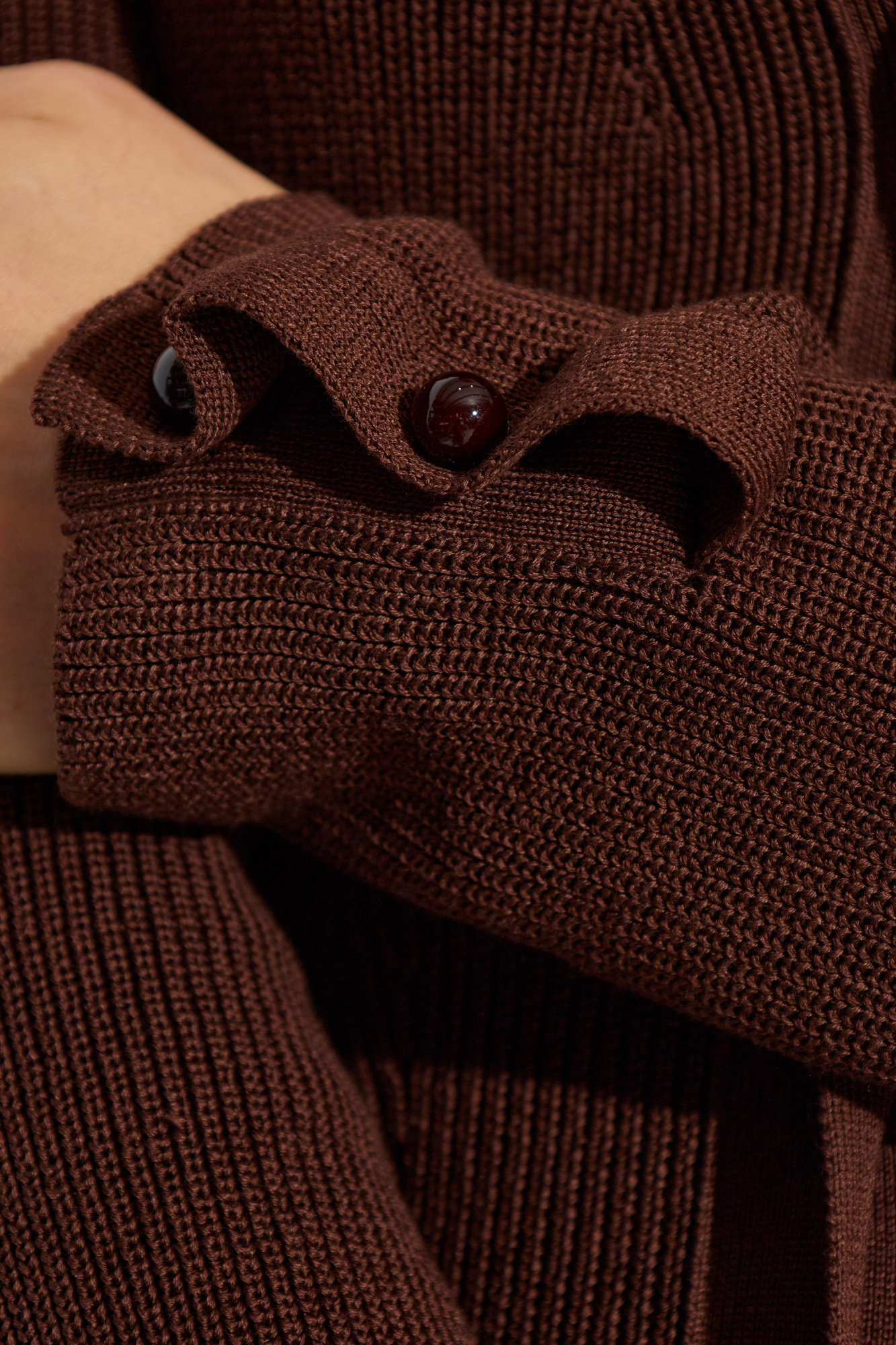 Shop Aeron Baxter Maxi Cardigan In Brown