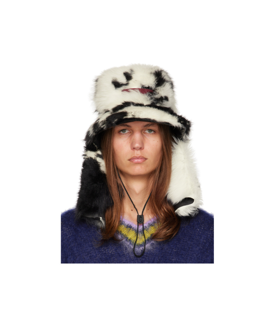 Marni Logo Patch Hat In Multicolor