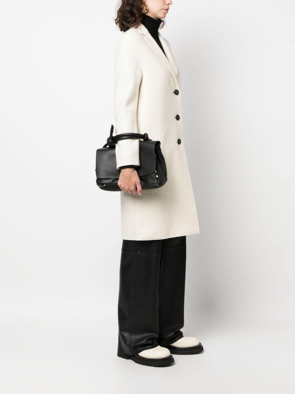 Zanellato Postina Leather Tote Bag In Black