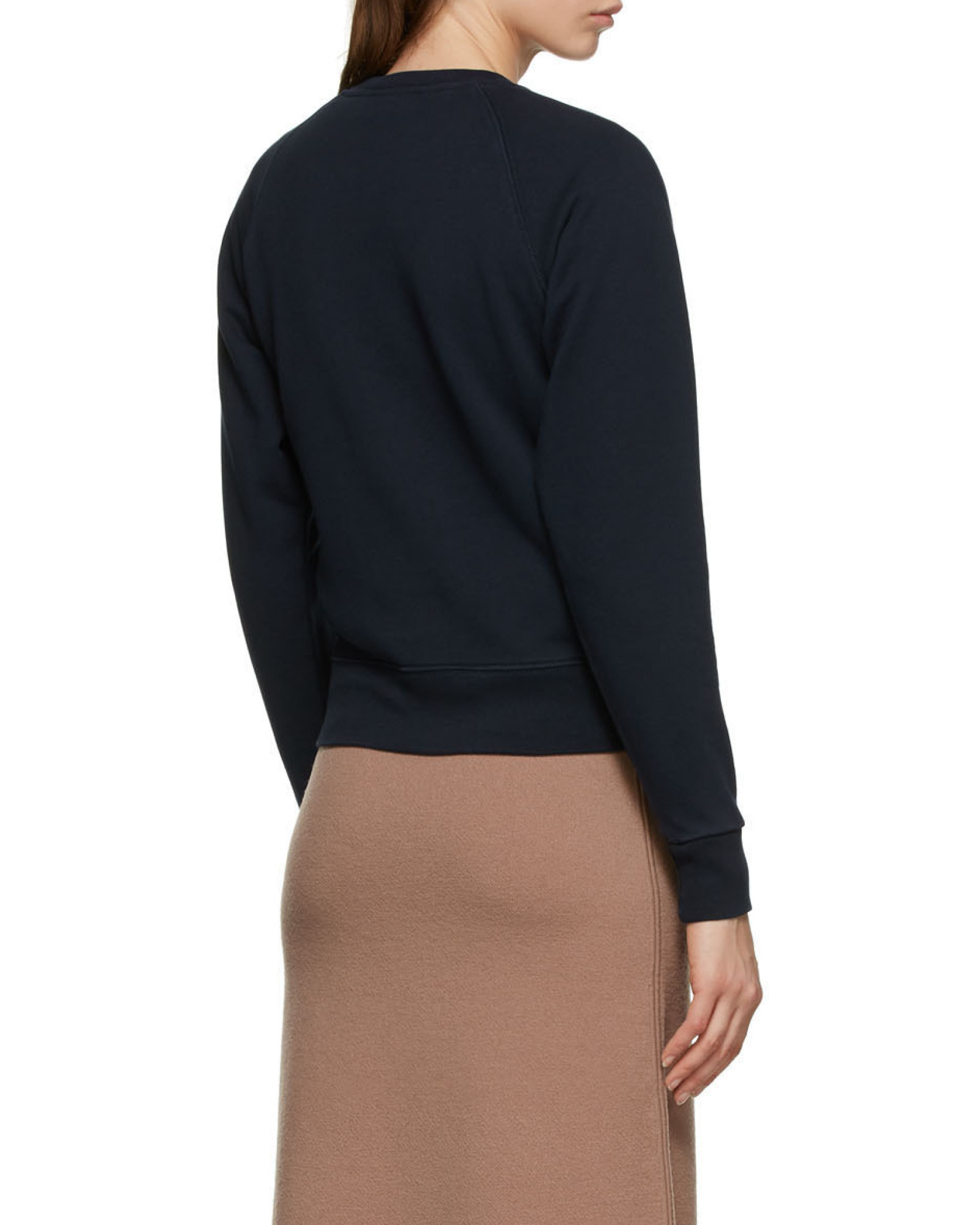 Shop Maison Kitsuné Logo Round-neck Sweater