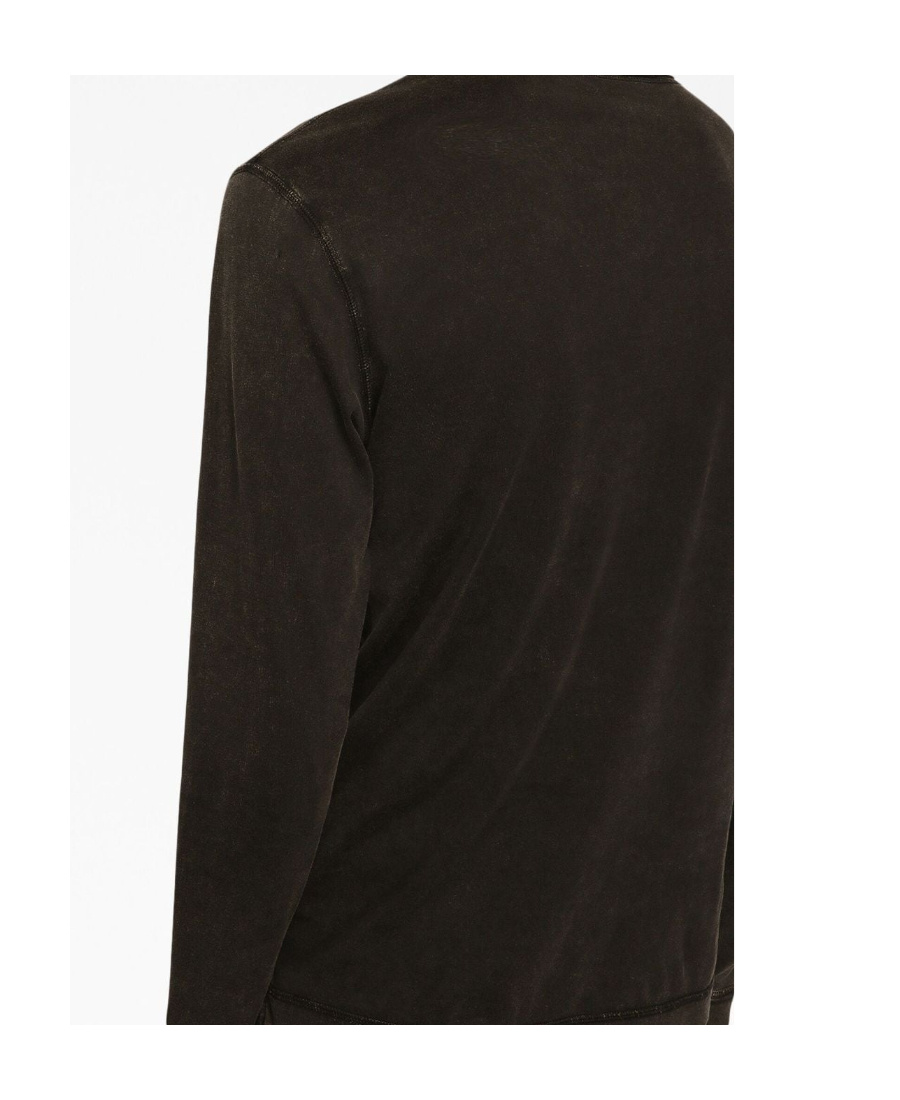 Dolce & Gabbana Long-sleeved Overdyed Jersey T-shirt In White