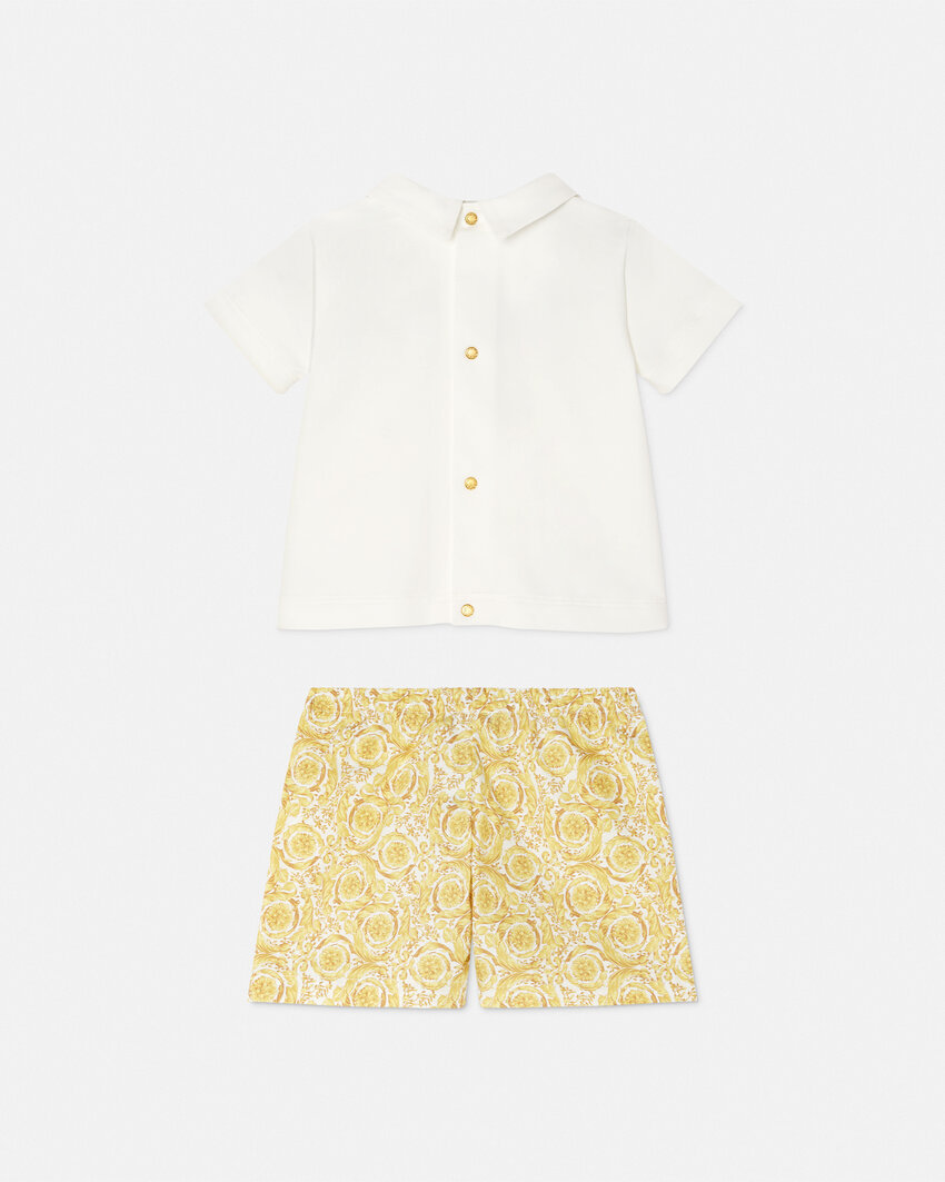 Versace Logo-print Shorts Set In Multi