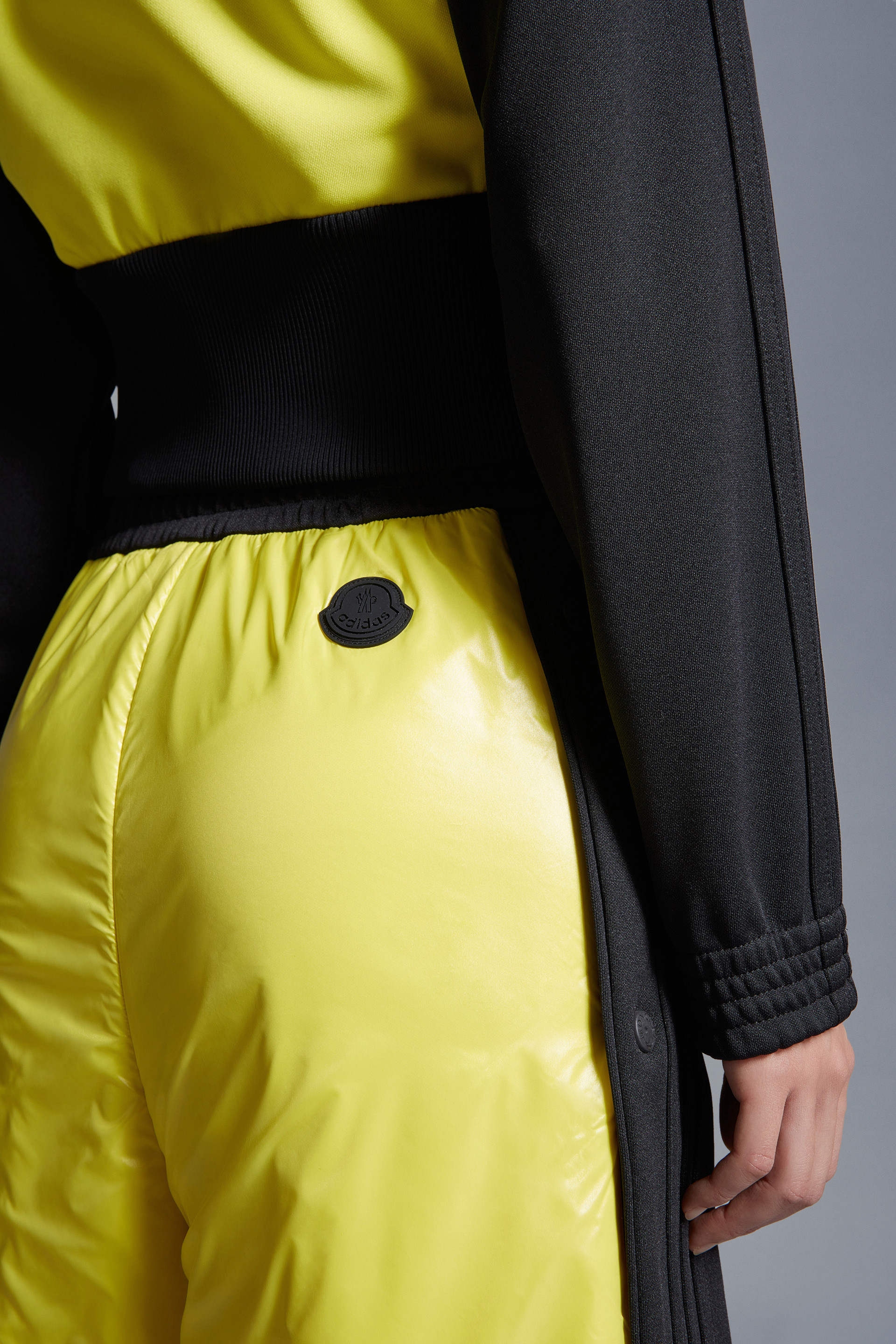 Moncler Relaxed Fit Sweatpants With Contrasting Side Stripes In Yellow