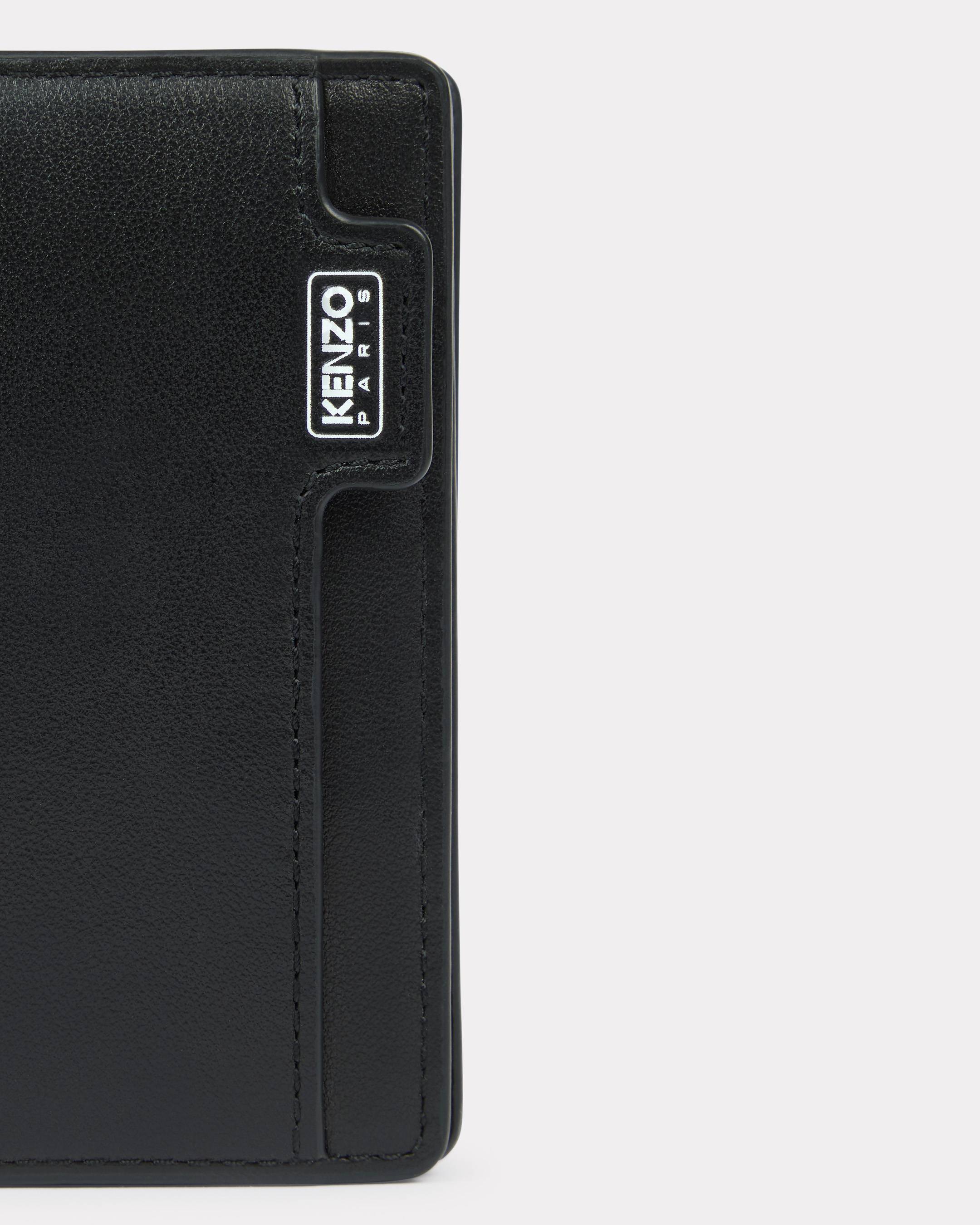 Kenzo ' Tab' Card Holder In Leather In Black