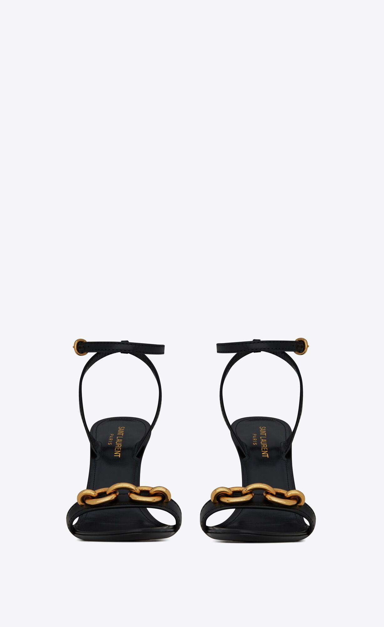 Saint Laurent Le Maillon 95mm Sandals In Black