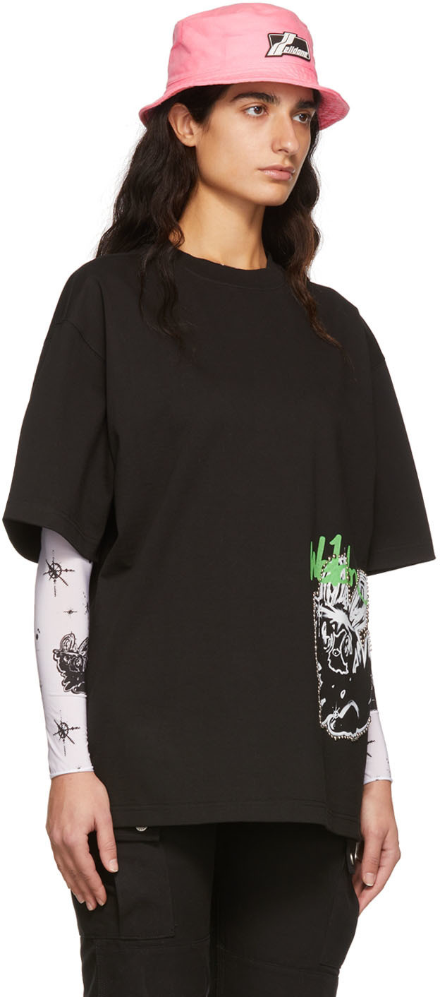 We11 Done Logo-print Cotton T-shirt In Black
