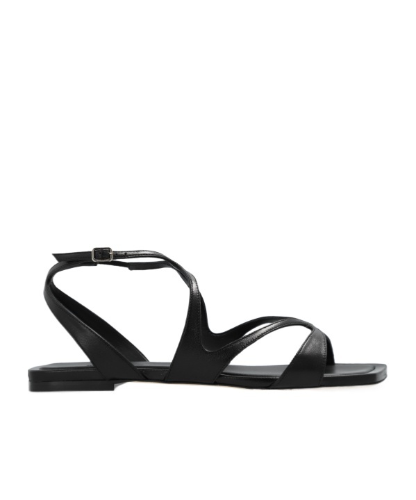 Jimmy Choo Ayla Flat Sandals In Black