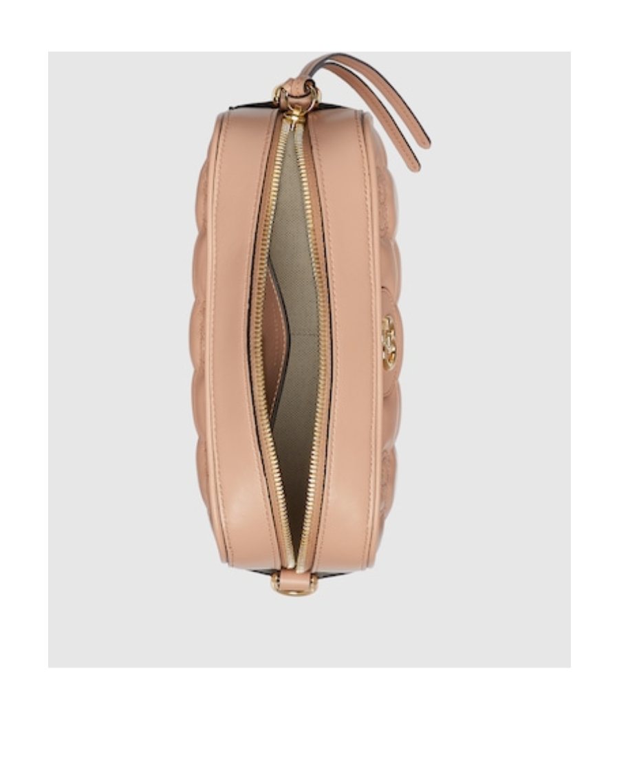 Gucci Small Gg Matelassé Shoulder Bag In Nude