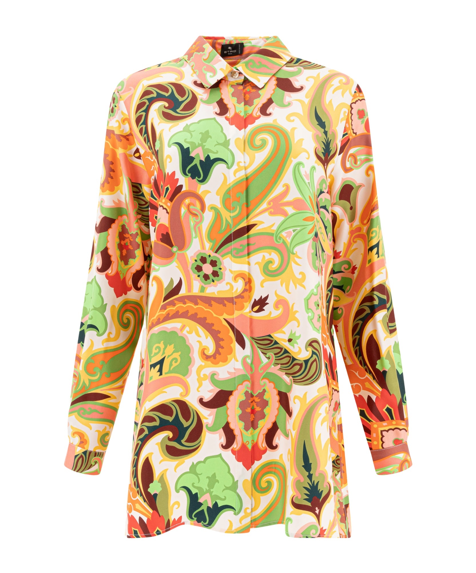Etro Graphic Printed Long Sleeved Shirt In Multicolor