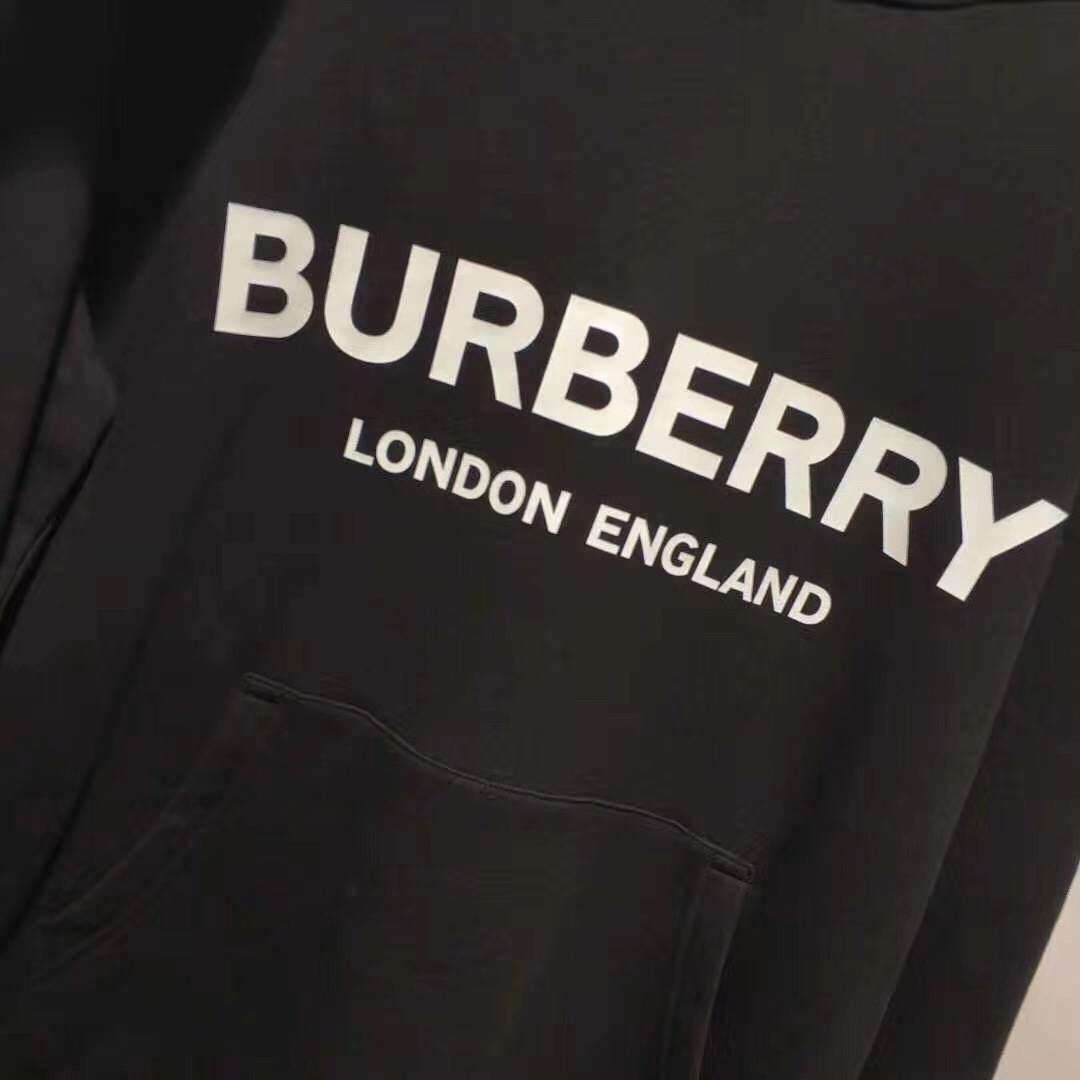 Burberry Black Cotton Sweatshirt In Black